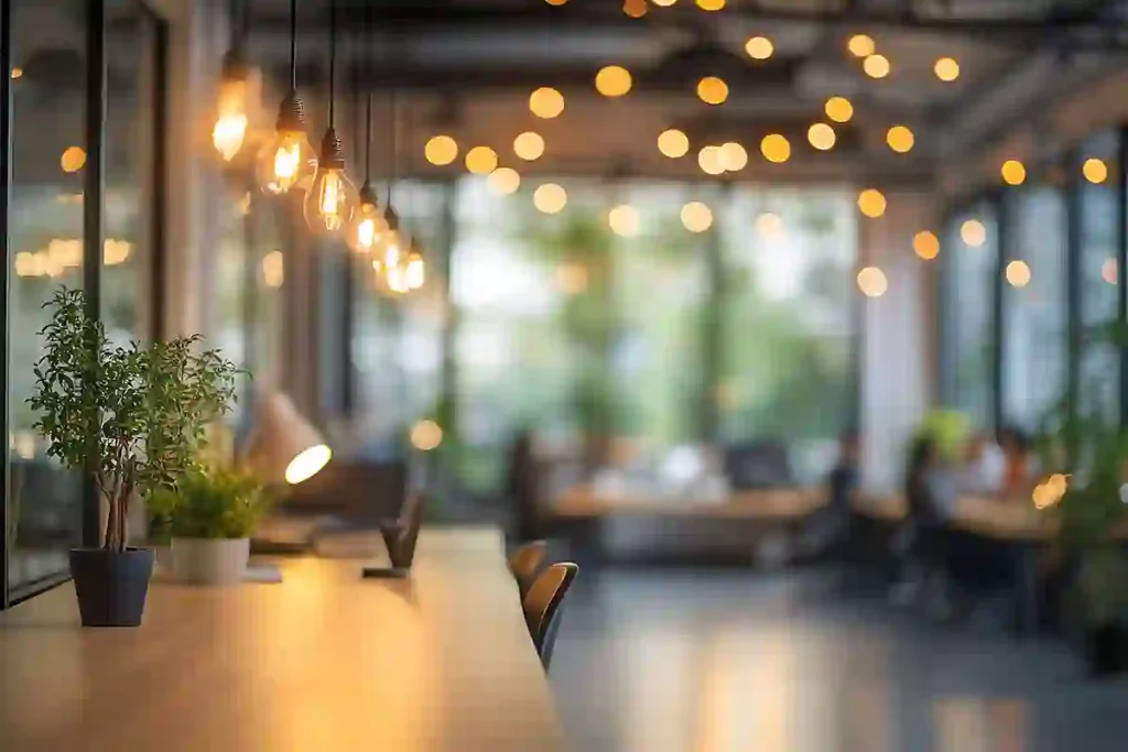 Espace commun d'un coworking cosy
