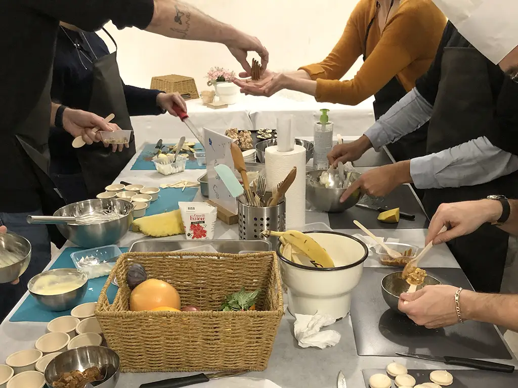 mais et éléments pour atelier culinaire